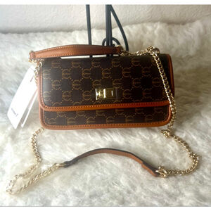 NWT Gussaci Brown Signature Crossbody Bag Purse